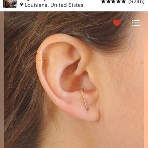 Rose gold suspender earring (1)